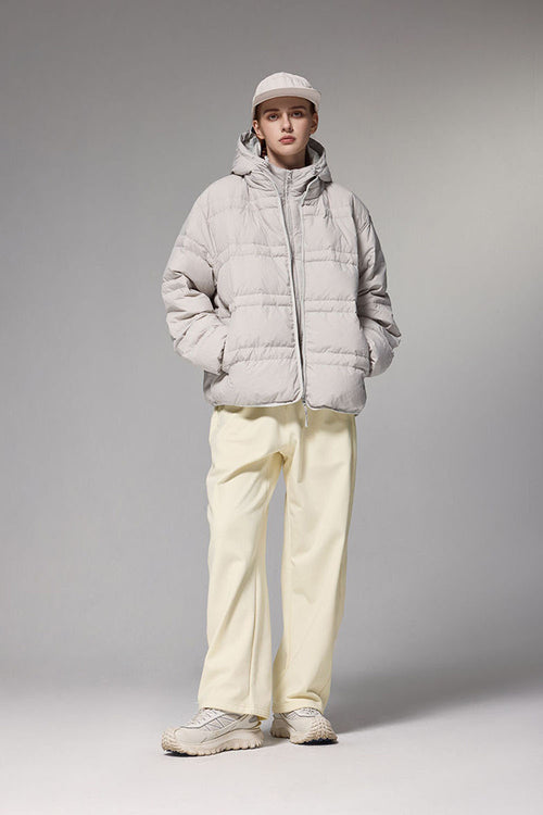 High-Stretch Active Fleece Joggers - White