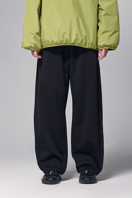 High-Stretch Active Fleece Joggers - Black