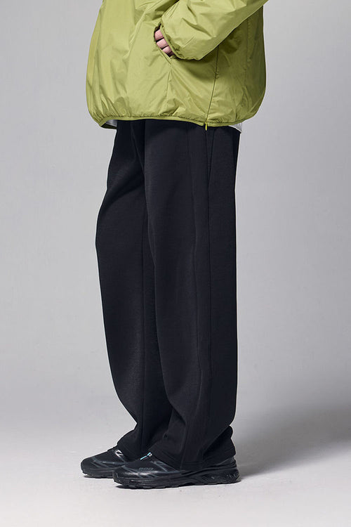 High-Stretch Active Fleece Joggers - Black