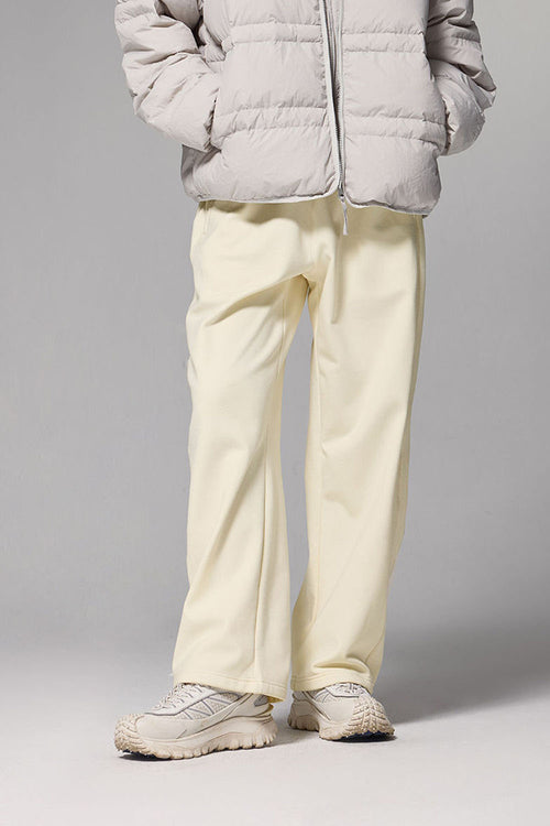High-Stretch Active Fleece Joggers - White