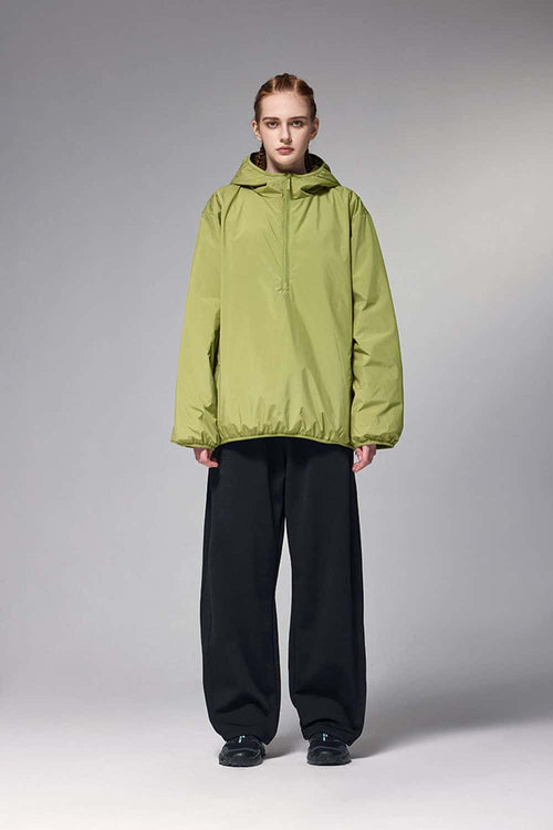 4-Way Stretch Thermal-Fleece Straight-Leg Sweatpants in Black - full-length modeled view