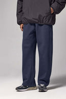 4-Way Stretch Thermal-Fleece Straight-Leg Sweatpants in Eclipse Blue - front modeled view