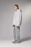 4-Way Stretch Thermal-Fleece Straight-Leg Sweatpants in Stone Gray - three-quarter front modeled view