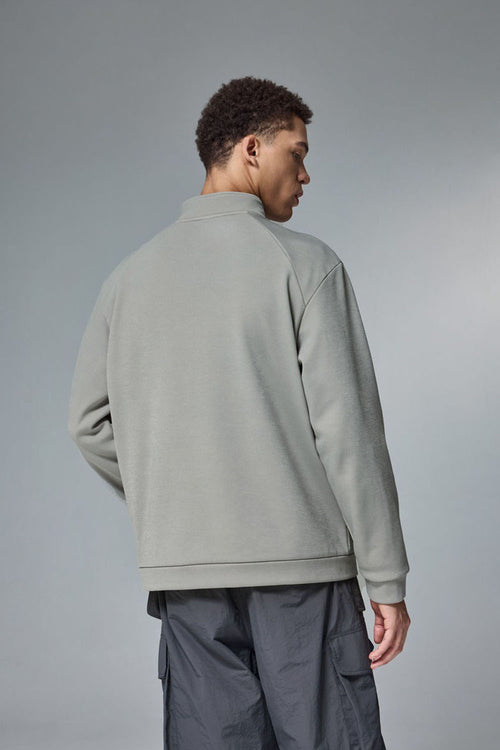 High-Stretch Spliced Fleece Jacket - Stone Gray
