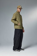 High-Stretch Spliced Fleece Jacket - Mud Green