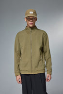 High-Stretch Spliced Fleece Jacket - Mud Green
