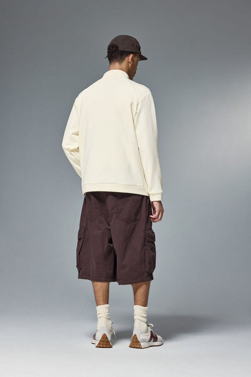 High-Stretch Spliced Fleece Jacket - White