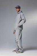 High-Stretch Fleece Zip-Up Hoodie - Stone Gray