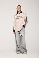 Vintage Washed Wide-Leg Denim - Light Gray