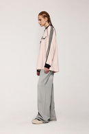 Vintage Washed Wide-Leg Denim - Light Gray
