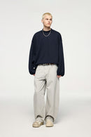Premium Thermal Fleece Crewneck - Navy Blue