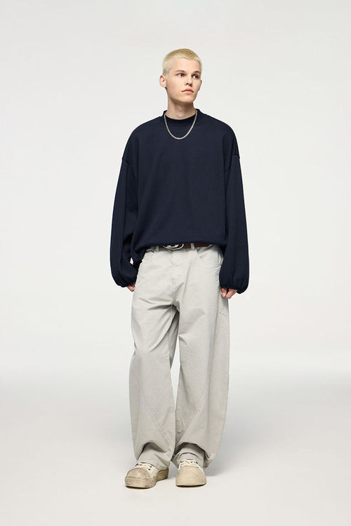 Premium Thermal Fleece Crewneck - Navy Blue