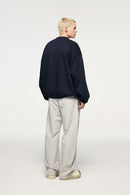 Premium Thermal Fleece Crewneck - Navy Blue