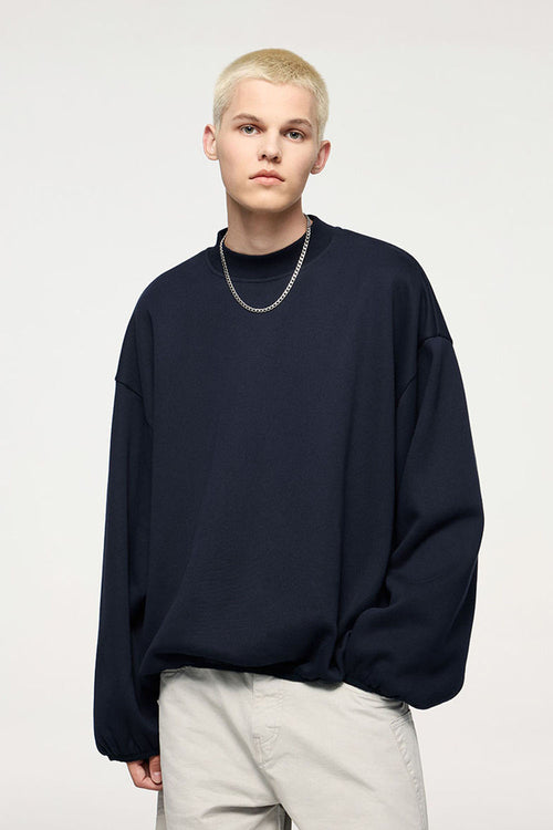 Premium Thermal Fleece Crewneck - Navy Blue