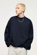 Premium Thermal Fleece Crewneck - Navy Blue
