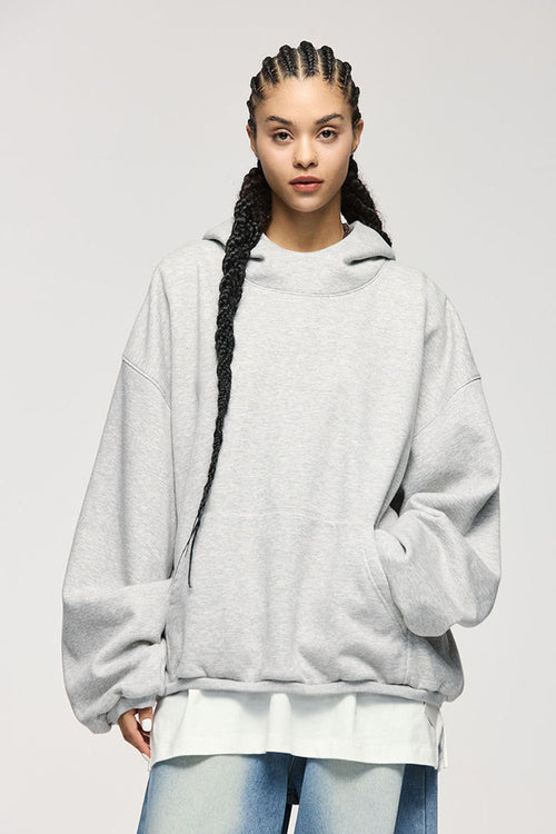 Thermal Fleece Everyday Hoodie - Flower Gray