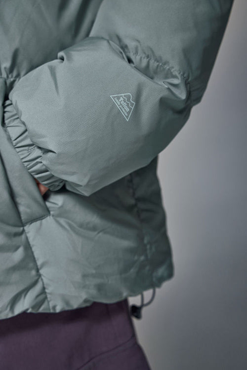 High-Neck Utility Puffer Jacket - Green