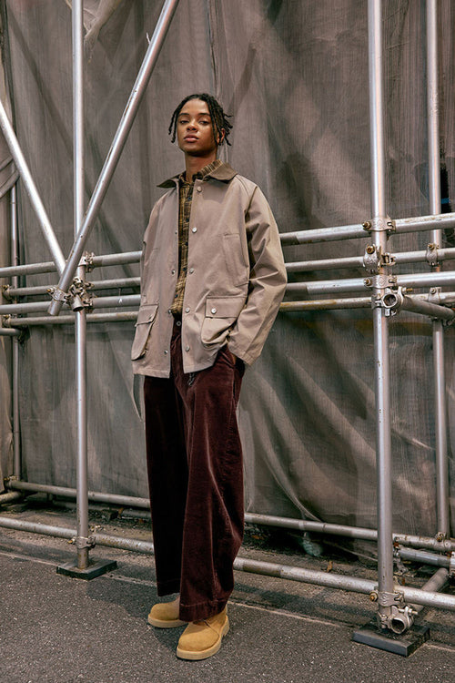 Heavyweight Cotton Corduroy Cargo Pants - Coffee