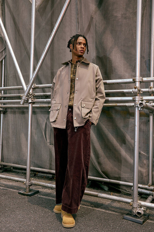 Heavyweight Cotton Corduroy Cargo Pants - Coffee
