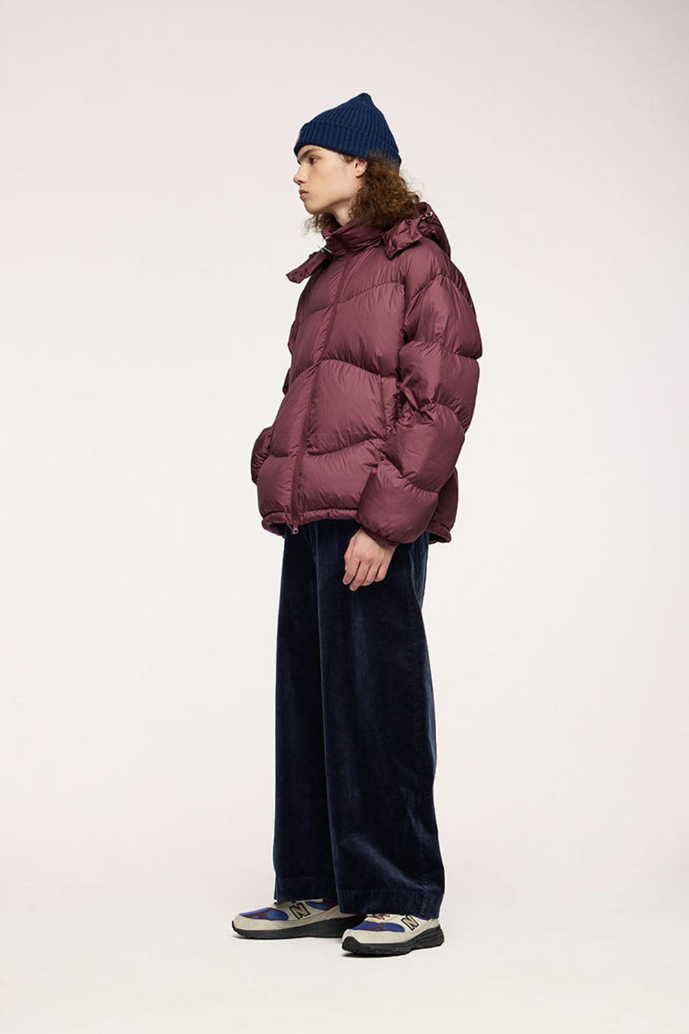 Heavyweight Cotton Corduroy Cargo Pants - Blue