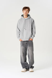 Heavyweight Essential Fleece Hoodie - Flower Gray