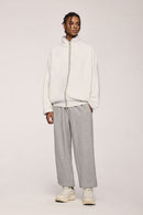 Retro Athletic Double-Zip Track Jacket - Flower Gray