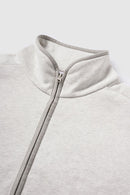 Retro Athletic Double-Zip Track Jacket - Flower Gray