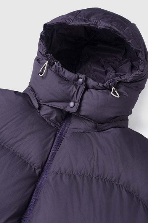 Packable Loose-Fit Hooded Down Jacket - Purple