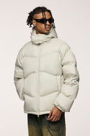 Packable Loose-Fit Hooded Down Jacket - Apricot