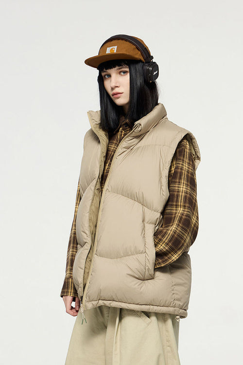 Packable Lightweight Down Vest - Khaki