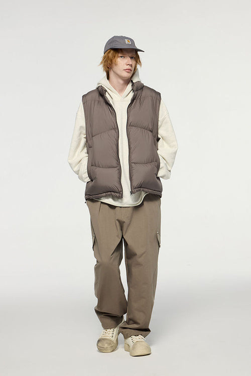 Packable Lightweight Down Vest - Brown