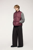 Packable Lightweight Down Vest - Burgundy