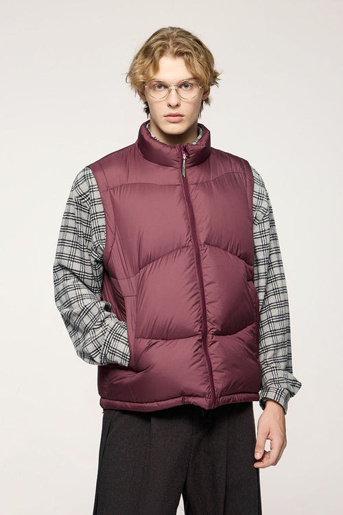 Packable Lightweight Down Vest - Burgundy
