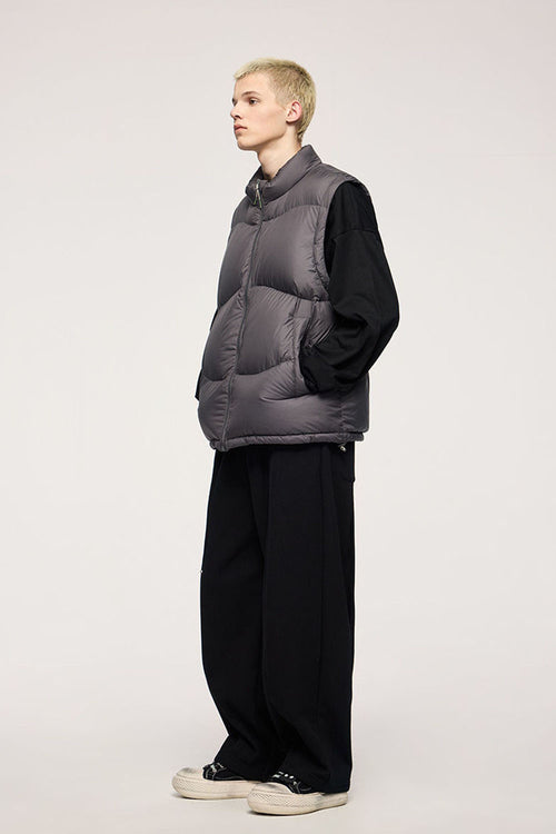 Packable Lightweight Down Vest - Dark Gray