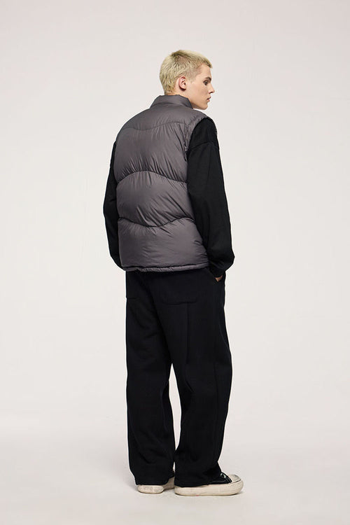 Packable Lightweight Down Vest - Dark Gray