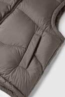 Packable Lightweight Down Vest - Brown