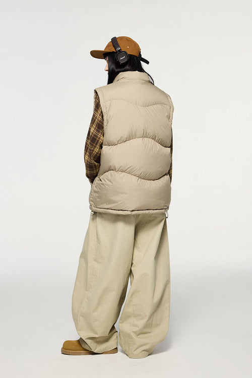 Packable Lightweight Down Vest - Khaki