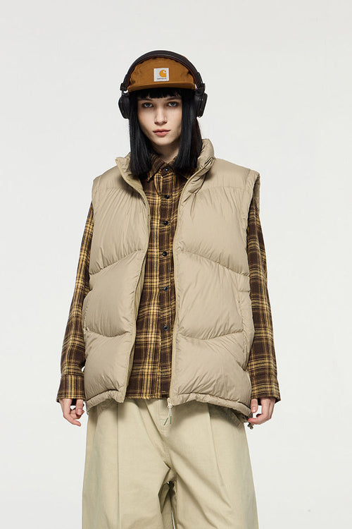 Packable Lightweight Down Vest - Khaki
