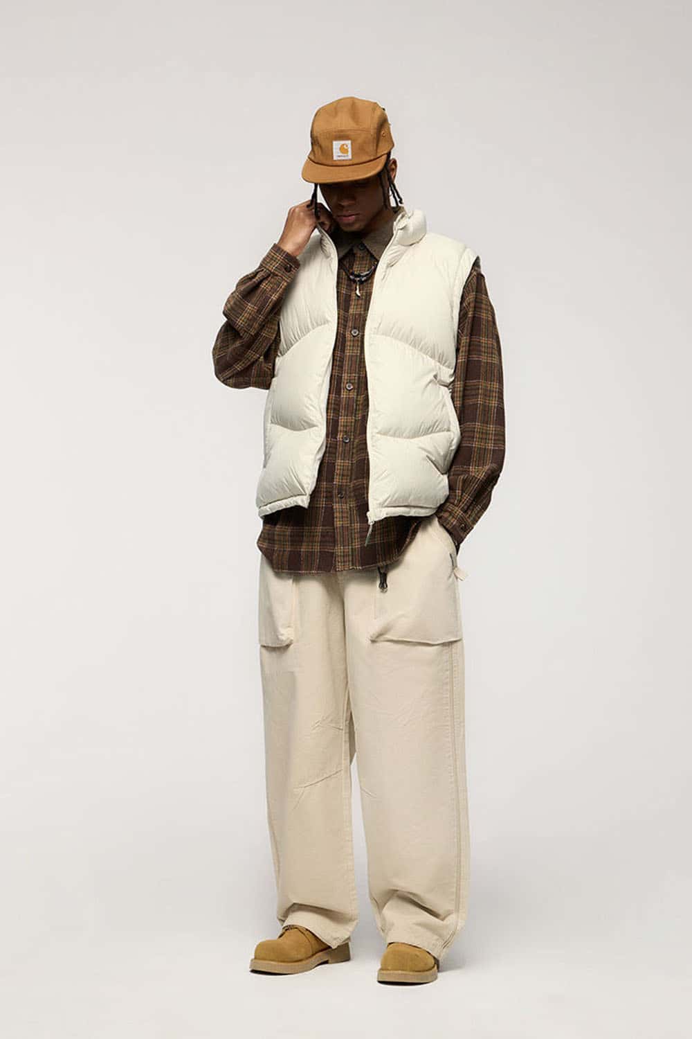 Packable Lightweight Down Vest - Apricot