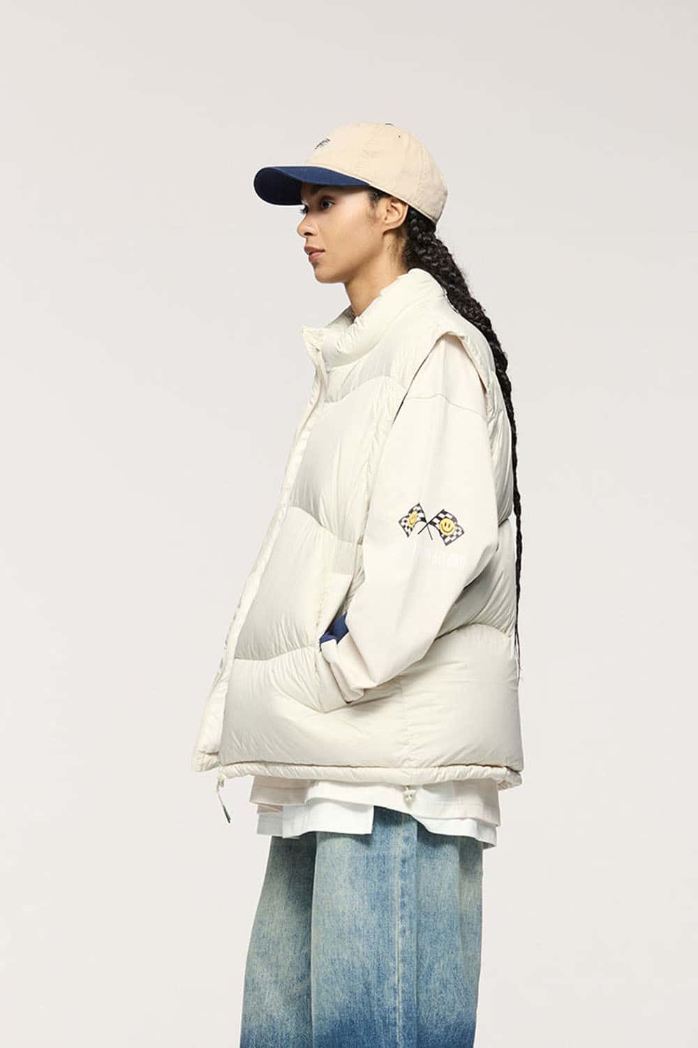 Packable Lightweight Down Vest - Apricot