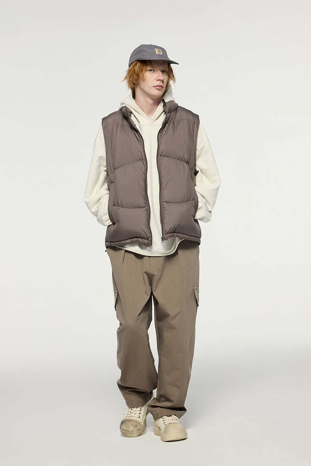 Packable Lightweight Down Vest - Brown