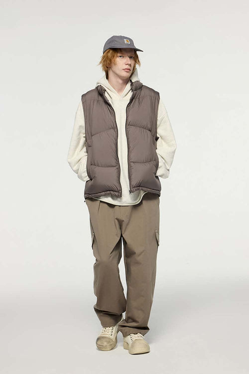 Packable Lightweight Down Vest - Brown