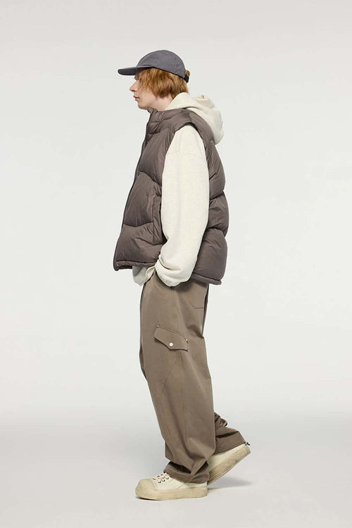 Packable Lightweight Down Vest - Brown