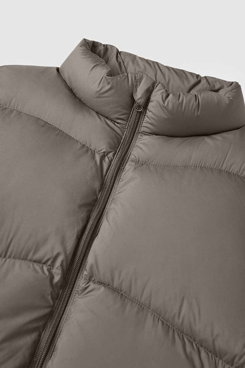 Packable Lightweight Down Vest - Brown