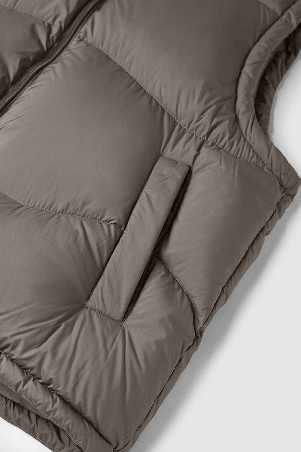 Packable Lightweight Down Vest - Brown