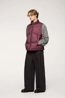 Packable Lightweight Down Vest - Burgundy