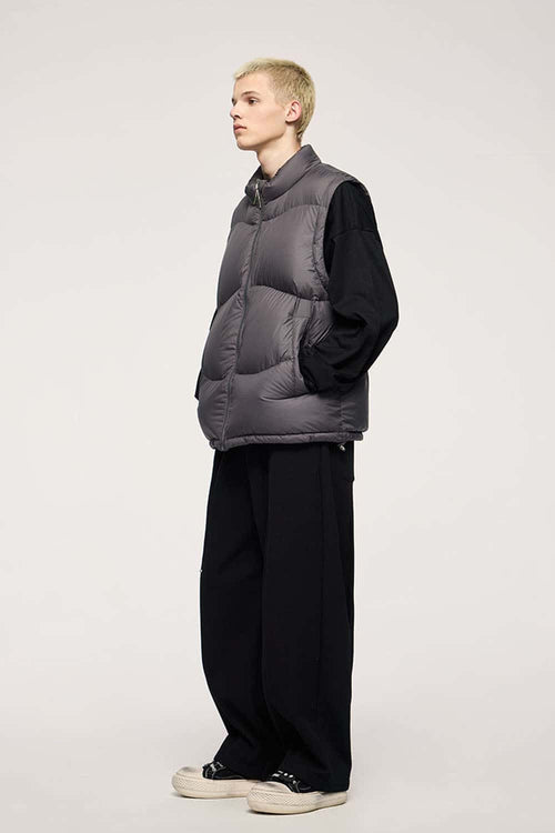 Packable Lightweight Down Vest - Dark Gray
