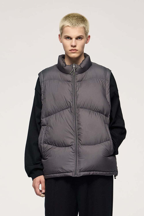 Packable Lightweight Down Vest - Dark Gray