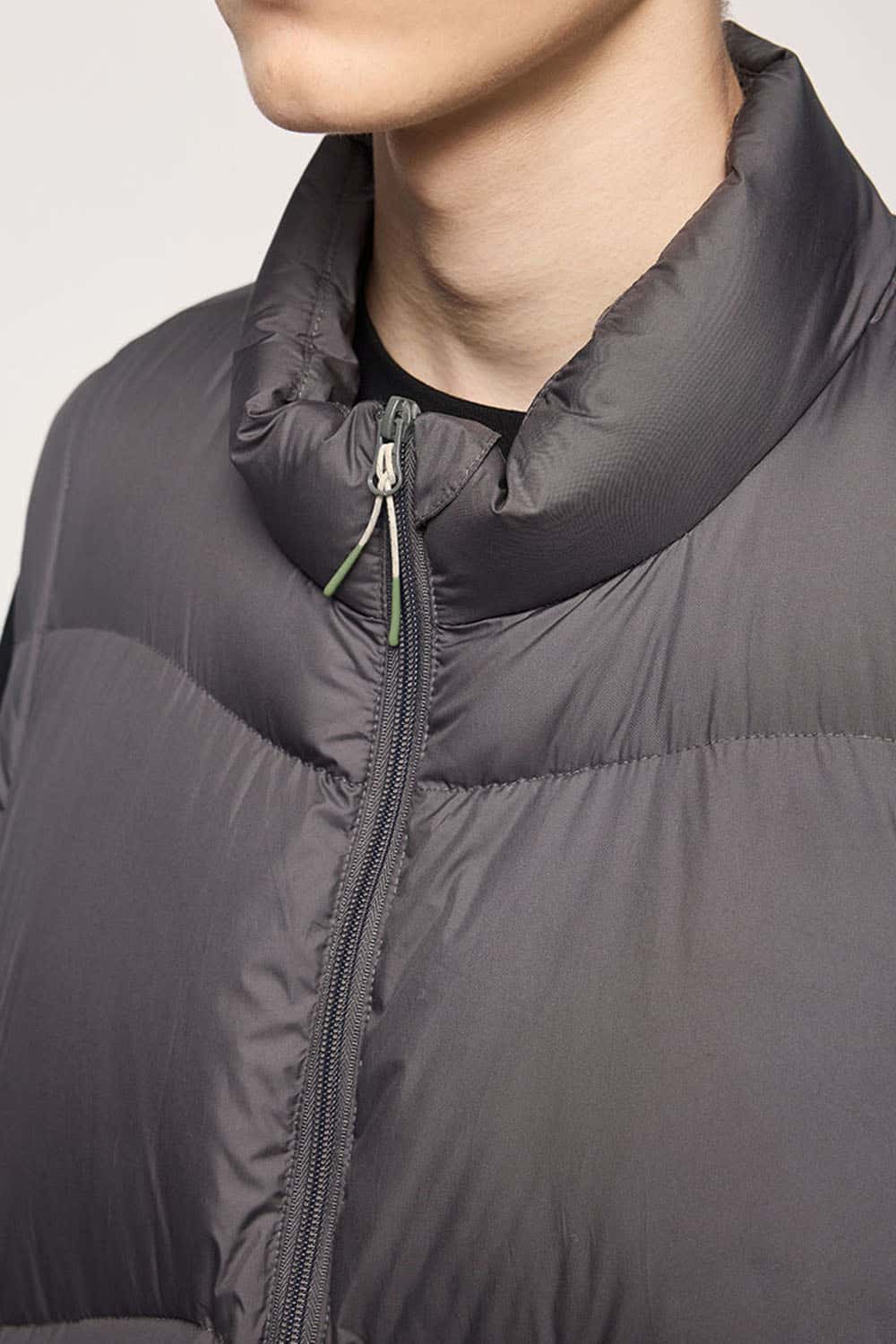 Packable Lightweight Down Vest - Dark Gray
