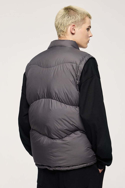 Packable Lightweight Down Vest - Dark Gray